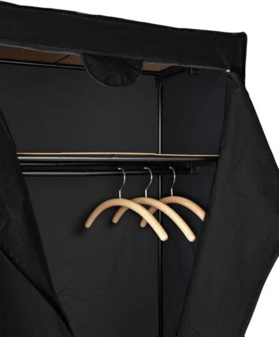 WENKO Kleiderschrank Schwarz Maße (B x H x T): 75 x 160 x 50 cm