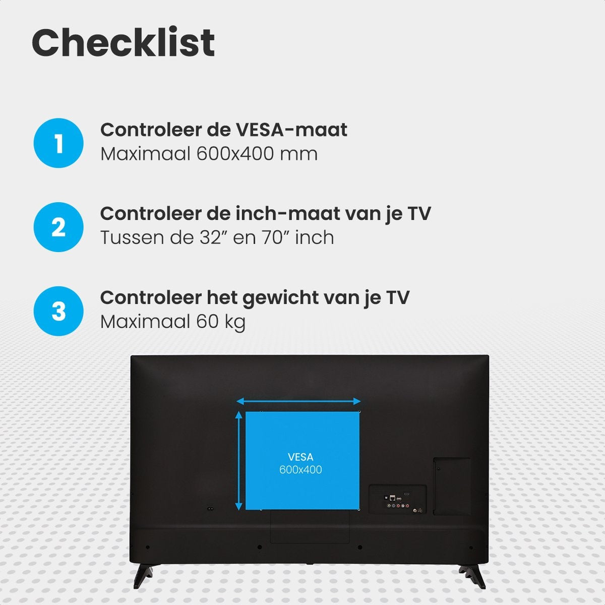 Auronic TV-Halterung - neigbar - 32 bis 70 Zoll - bis zu 60 KG - Schwarz