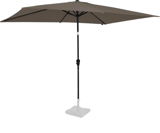VONROC Premium-Sonnenschirm Rapallo 200 x 300 cm – Langlebiger Sonnenschirm – Neigbar – UV-beständiges Tuch – Taupe – Inkl. Schutzhülle