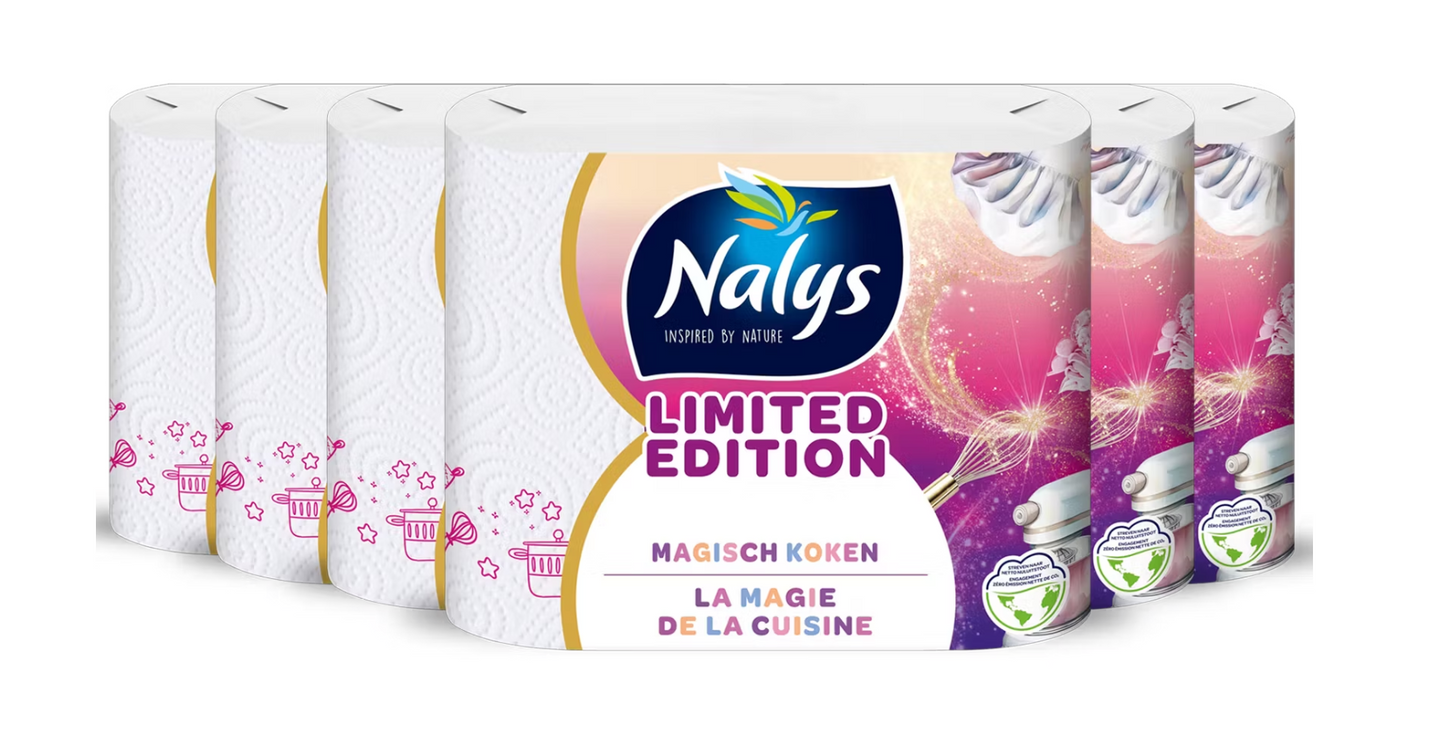 nalys limited edition küchenpapier - 2-lagig - 21 cm x 24 cm - weiß - 18 Rollen