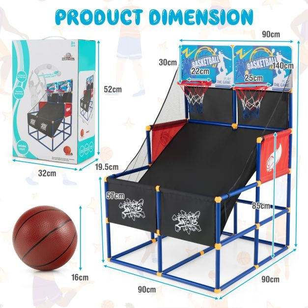 Coast Basketball-Set für Kinder - Arcade - 2 Spieler - 90 x 90 x 140 cm
