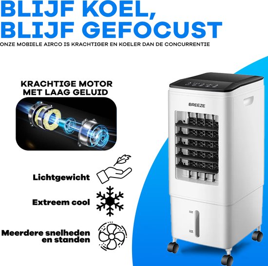 Breeze Air Cooler für das Schlafzimmer - Mobiler Luftkühler ohne Ablassschlauch
