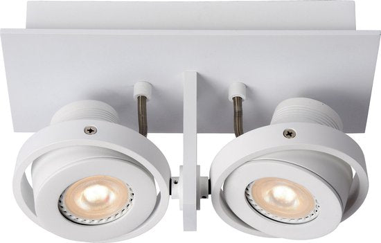 Lucide LANDA Deckenstrahler – LED „Dim to warm“ – GU10 – 2×5 W 3000 K/2200 K – Weiß