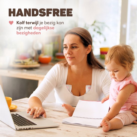 Vulpes Goods® BabyCare - Freihändige Milchpumpe - Elektrische kabellose Milchpumpe - Elektrische Doppelpumpe - Tragbar - 2 Stück