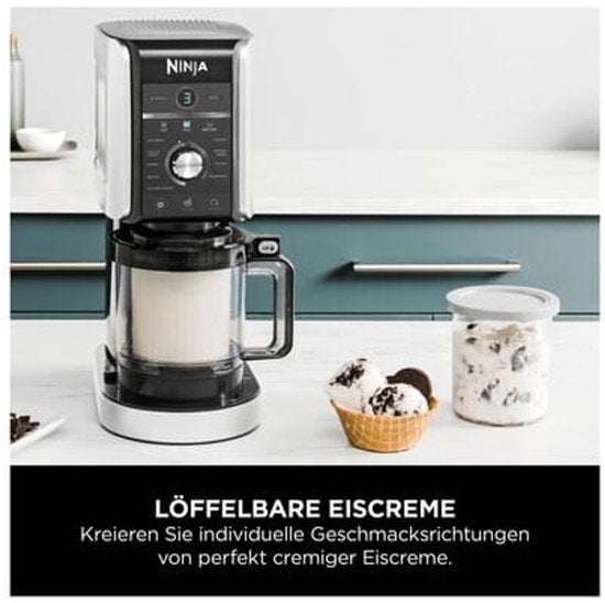 Ninja Creami Deluxe – 10-in-1-Eismaschine – Eismaschine für Speiseeis, Milchshakes, Slushies, Smoothie-Bowls und mehr – Foodi – NC501EU