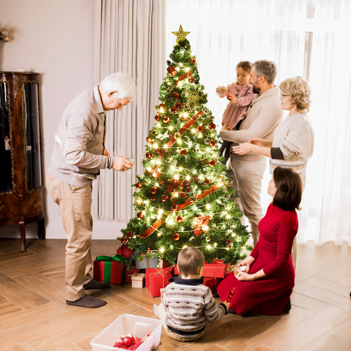 Künstlicher Weihnachtsbaum Coast mit Metallsockel - 210cm - Grün