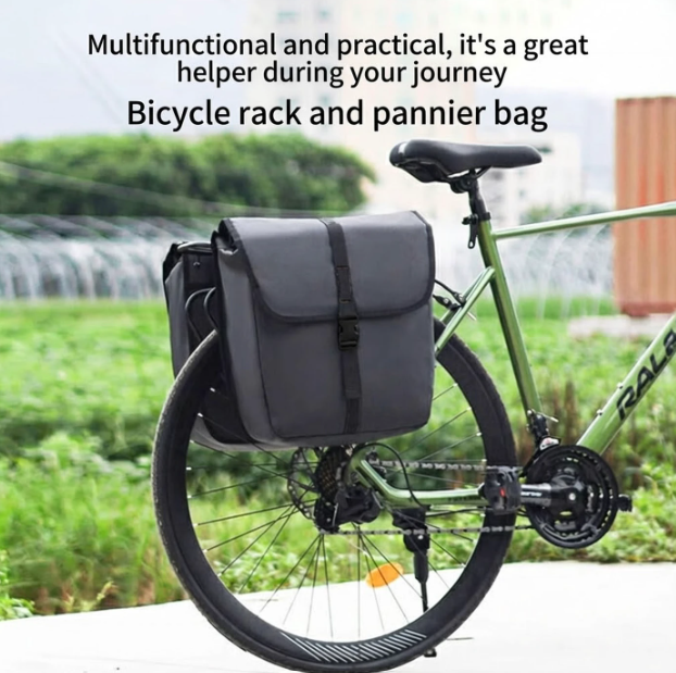 Costic wasserabweisende Fahrradtasche – Schwarz – 35 x 17 x 39 cm – Schnellverschlusssystem