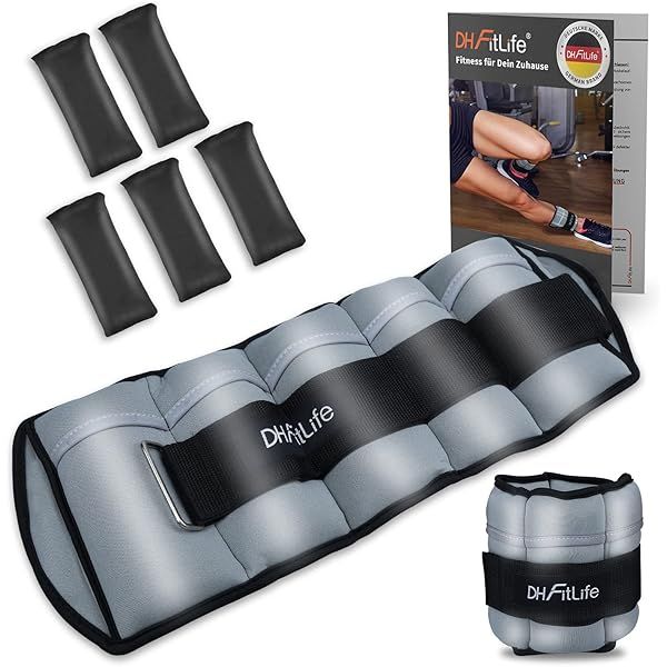 DH FitLife Handgewichte – Verstellbar 0,5–4,5 kg – 2er-Set – Reflektierend