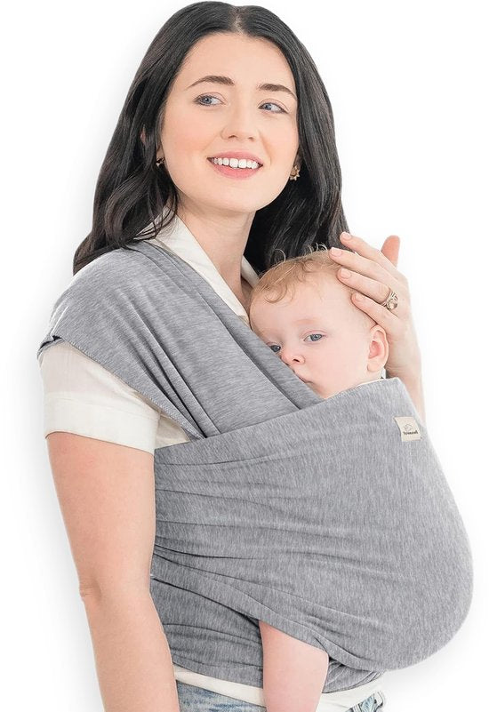 Frummel Baby Sling Grey - Baby Tragetuch - Babytrage - Gewebtes Tragetuch - Baby 0-36 Monate - Neugeborenes
