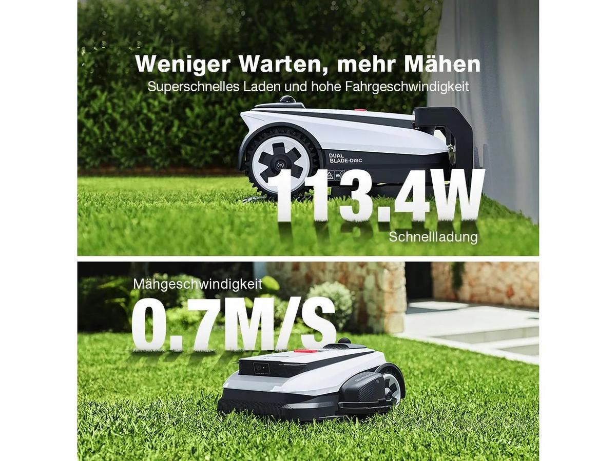 Ecovacs GOAT A1600 LiDAR PRO Mähroboter – inklusive Akku und Ladestation – mäht bis zu 1600 m²