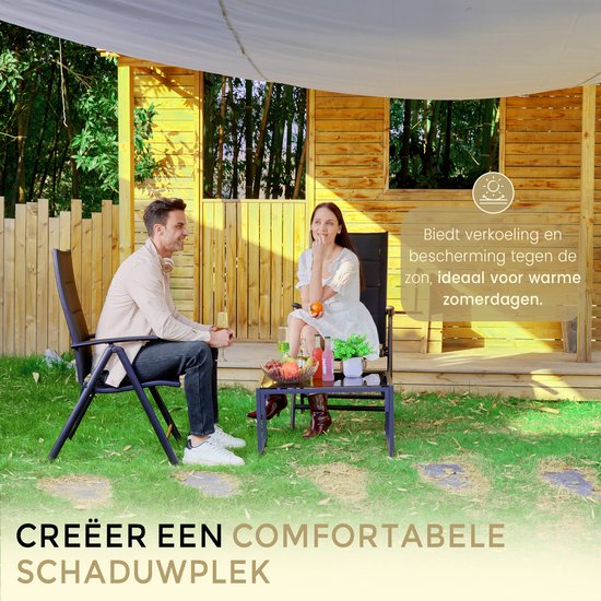 O'DADDY® Schattentuch 5x5m Rechteck - Sonnensegel - Schattierungsnetz - Vordach mit Befestigungsmaterial - UV30 Sonnenschutz - Dunkelgrau