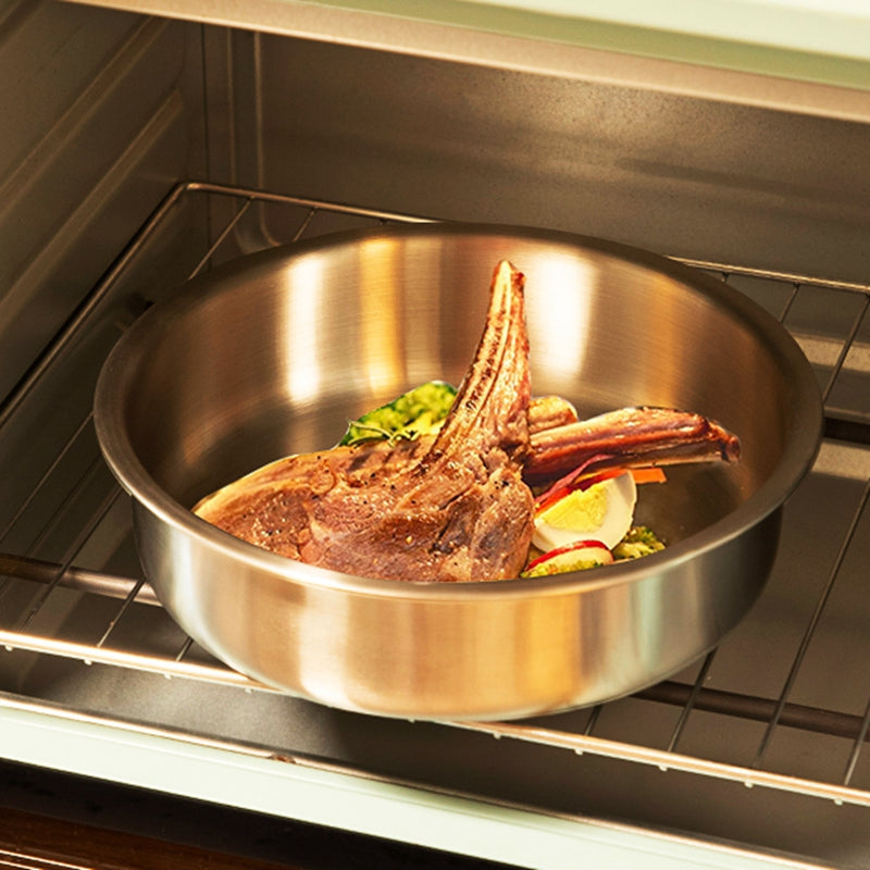 Maxcook tiefer Teller aus Edelstahl 304 – 16 cm