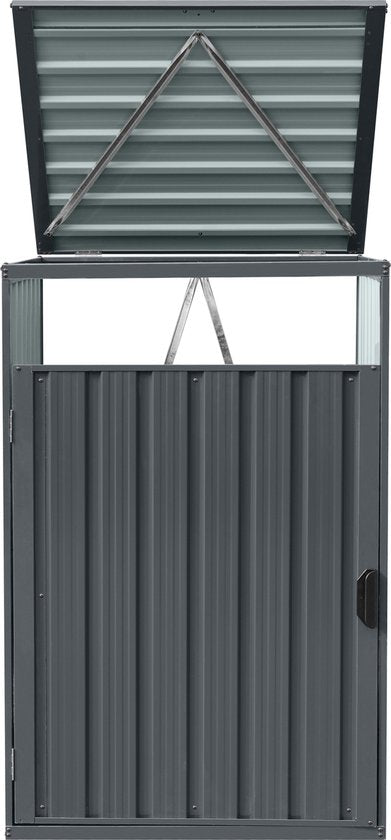 AXI Owen Metall-Containerverkleidung Anthrazit – Kliko-Verkleidung für 1 Abfallcontainer – max. 240 l – Gute Belüftung