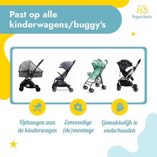 HeppieBabie Universal-Reitbrett - mit Sitz - für Kinderwagen oder Buggy - Buggy Board