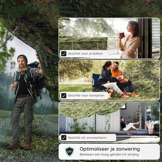 Volcan Tarnnetz 300 x 400 – Schattennetz – Camonet für optimale Tarnwirkung – Grün