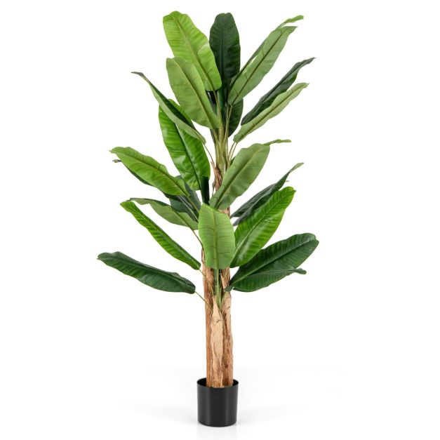 Coast Künstlicher Bananenbaum mit 27 großen Blättern - 195 cm