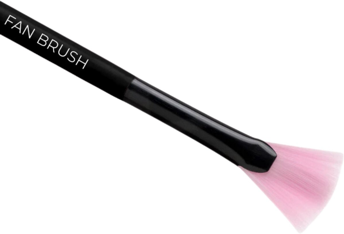 Moods Gellac Fan Brush Nagelbürste - Schwarz - 8 cm x 1 cm x 1 cm - Perfekt für Gellack, Acrylnägel & Nailart