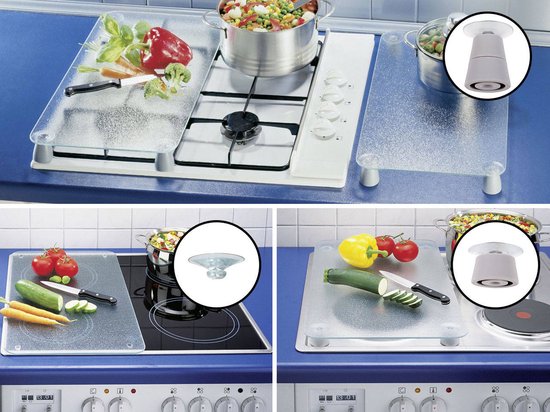WENKO Glas-Schutzplatten für Herde – 2 Stück HERBS