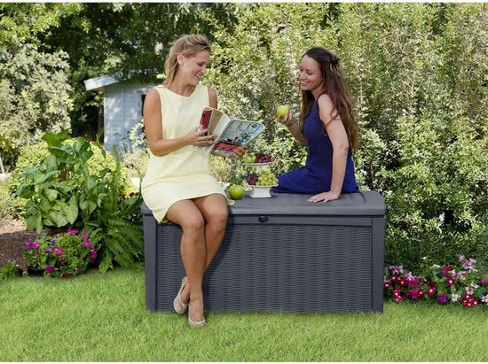 Keter - Borneo Aufbewahrungsbox - 416 Liter - 129,5 x 62,5 x 70 cm - Anthrazit