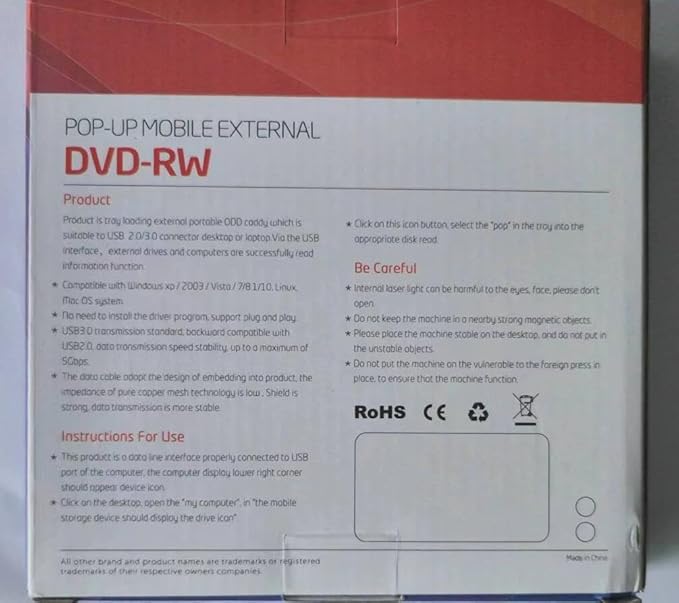 CYBERNOVA Ultra Slim Externer USB 3.0 Typ-C DVD-Brenner