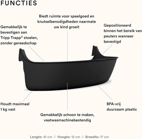 Stokke® Tripp Trapp® Stuhl – Aufbewahrungsbehälter „Storage“ | Schwarz