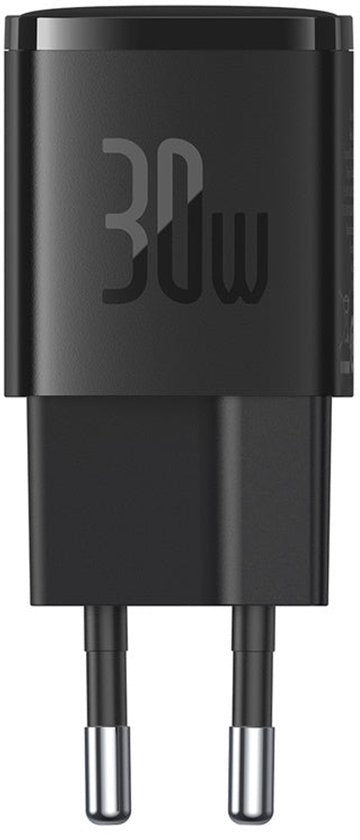 Baseus GaN5 30 W Kompaktes Schnellladegerät USB-C PD Schwarz