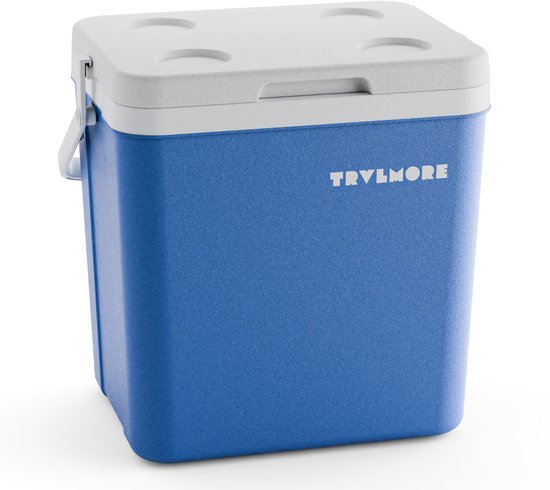 TRVLMORE Cool Box 26L - 65-Stunden-Kühlung - Kühlbox - Inklusive 2 Kühlelemente - Blau