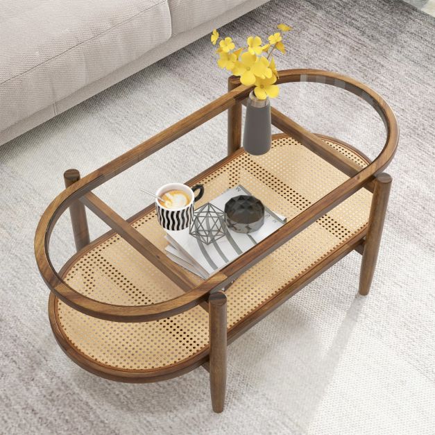 Coast Couchtisch - Anti-Rutsch - Bis zu 35 kg - 102 x 56 x 47 cm - Braun