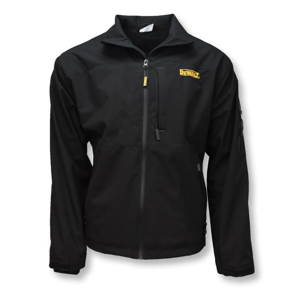 DeWalt Softshell-Heizjacke – mit Akku, Ladegerät und Adapter – Schwarz – Größe M