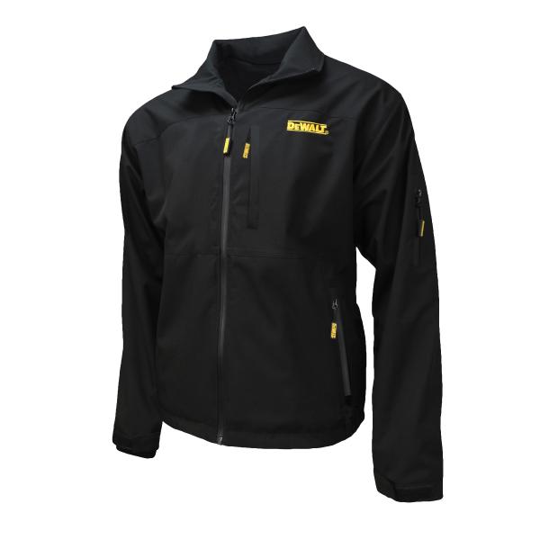 DeWalt Softshell-Heizjacke – mit Akku, Ladegerät und Adapter – Schwarz – Größe M