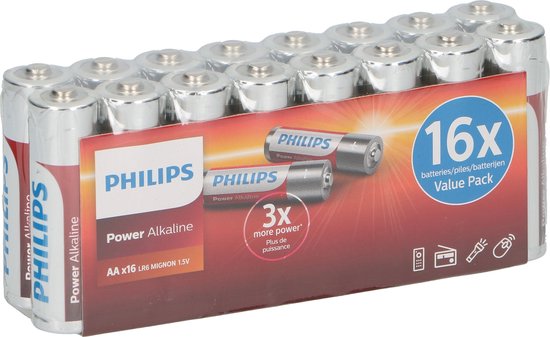 Philips AA Power Alkaline-Batterie - 16 Stück
