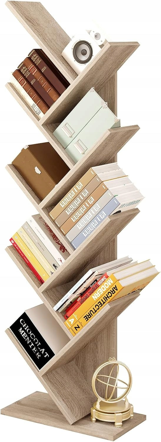Eugad Bücherregal in Baumform – Helle Eiche – 40 x 127 x 20 cm