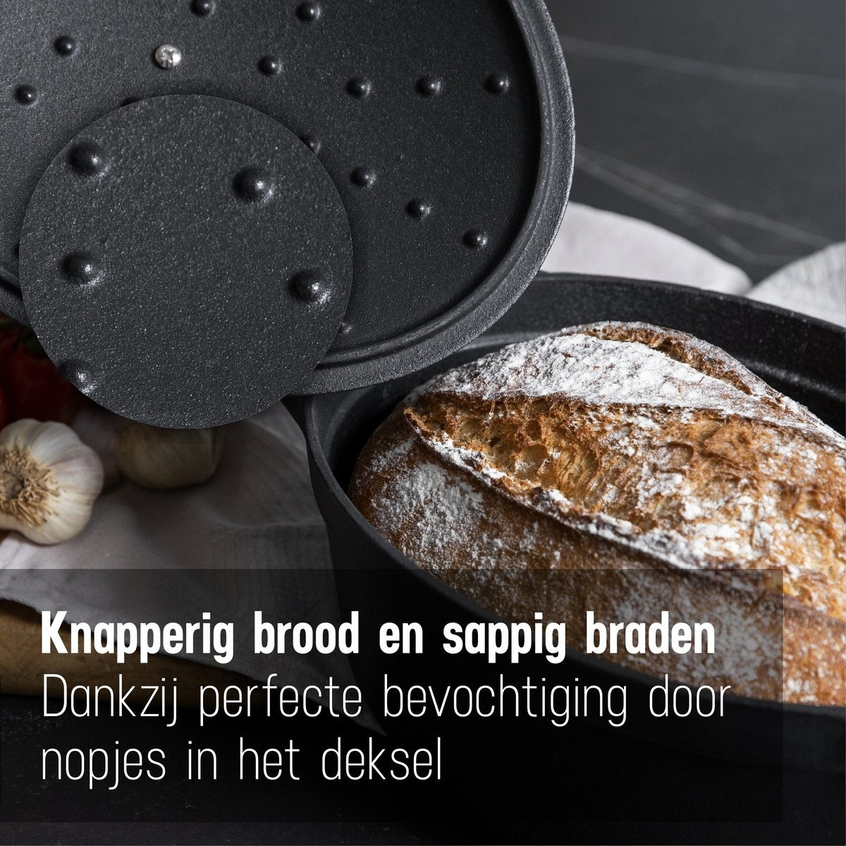 Daumonet Bocuse Noir gietijzeren braadpan - sudderpan Zwart - Ovaal - ÃƒËœ 29 cm - 3 liter - 100% PFAS & PFOA vrij - Emaille - Geschikt voor alle warmtebronnen - Elektrisch - Gas - Halogeen - Inductie - Keramisch - Vaatwasserbestendig - DAU-CIC-BLACK-29