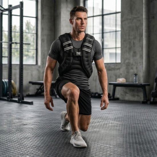 Fitby Gewichtsweste 10 kg – Laufweste – Weighted Vest – Gewichtswesten – Gewichte – Verstellbar – Krafttraining & Crossfit – Cardio – Schwarz