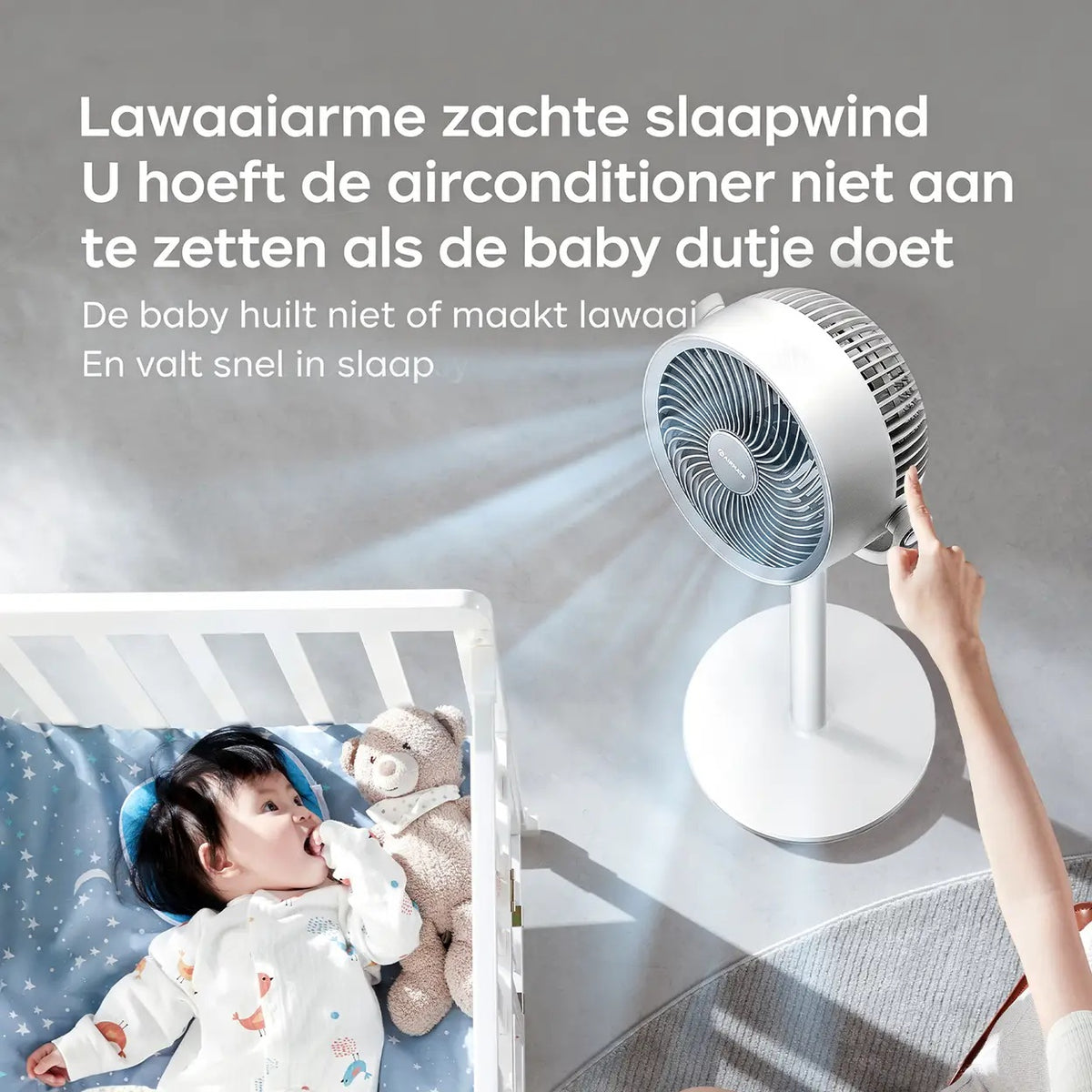 Airmate Luftzirkulationsventilator – Verstellbar 45–108 cm – 3 Flügel