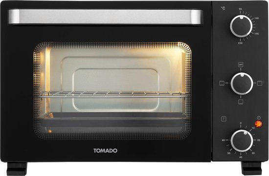 Tomado TEO2101B – Freistehender Backofen – Elektrobackofen – 21 Liter – Timer bis zu 60 Minuten – Schwarz