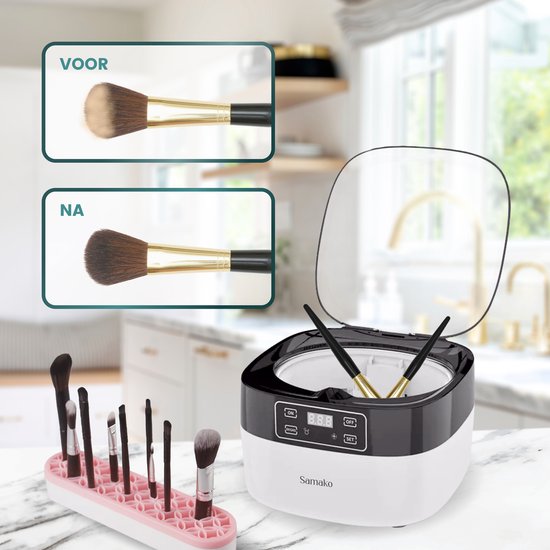 Samako Professioneller Ultraschallreiniger - Reinigungsgerät - Ultraschallbad - Brillen - Schmuck - Uhr - Make-up Pinsel - 750 ml