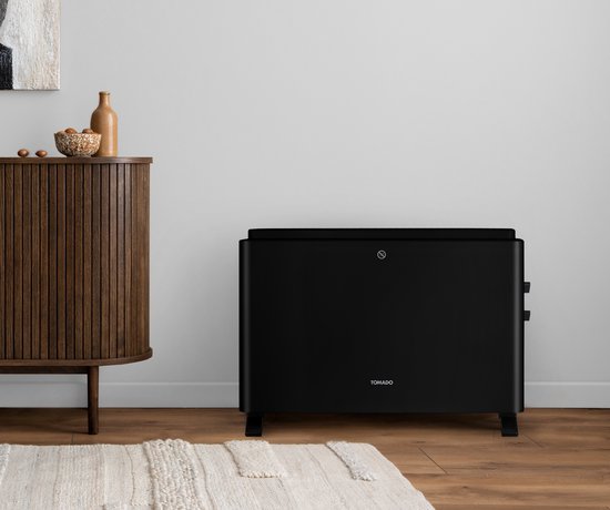 Tomado THC2003B - Elektroheizung - Konvektorheizung - 24m² - 2000 Watt - Schwarz