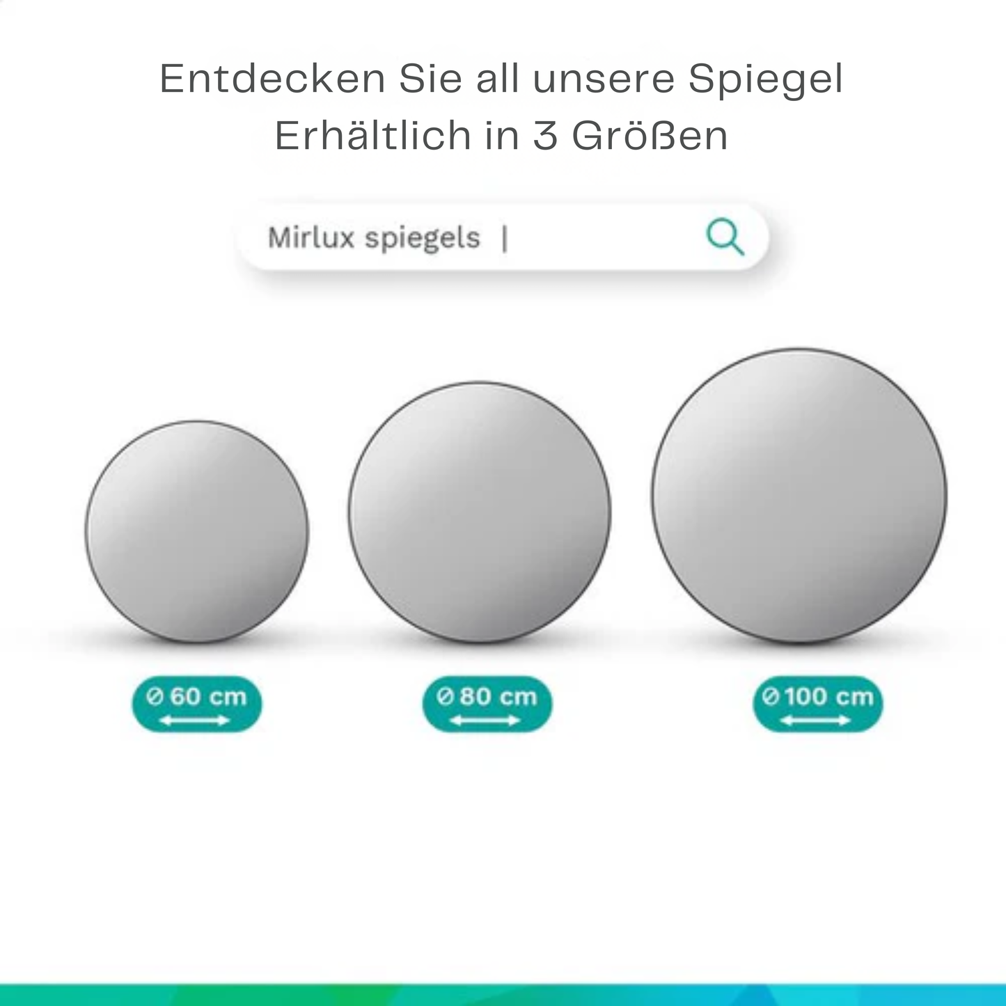 Mirlux Badezimmerspiegel - Mit LED-Beleuchtung & Heizung - Rund - Anti-Kondensation - 60CM - Mattschwarz