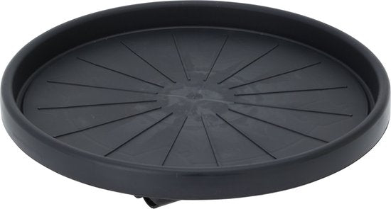 Pro Garden Pflanzenwagen - Kunststoff - dunkelgrau - rund - D35 cm - bis zu 50 Kilo