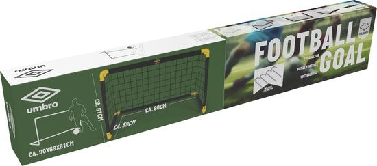 Umbro - Fußballtor - 90 x 59 x 61cm - Faltbar - Schwarz/Gelb