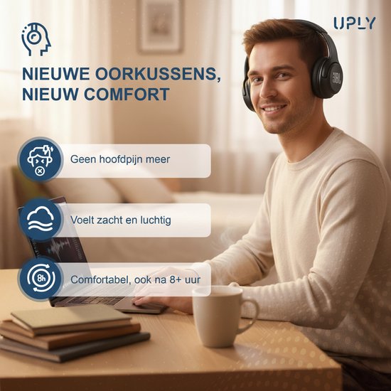 Ohrpolster-Set für JBL-Kopfhörer – E55BT-Ohrpolster – E55BT – Kunstleder mit Memory-Schaum