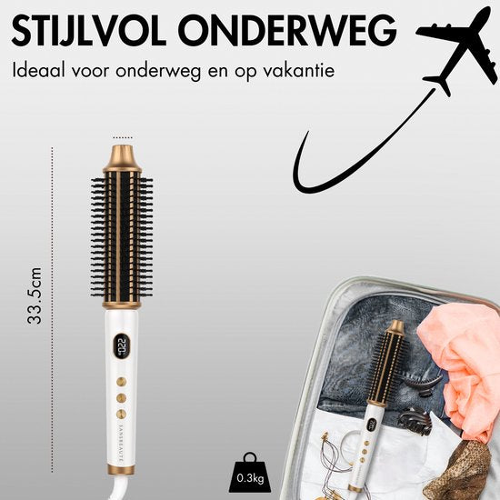 Sansbeauté® Blowout 3-in-1-Thermobürste 38 mm - Keramik-Wärmebürste - Multistyler - Airstyler - Lockenbürste - Haarbürste - Glättbürste - Wärmebürste - Volumen und Locken - Drehbares Kabel