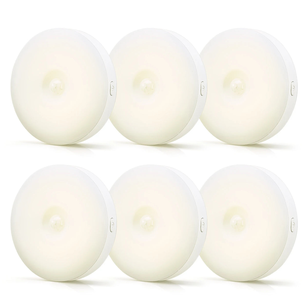 VIVREAL Nachtlichter 6er-Pack NL-02 – Sanfte Stimmungsbeleuchtung – ABS+PC – Kompakt & kabellos