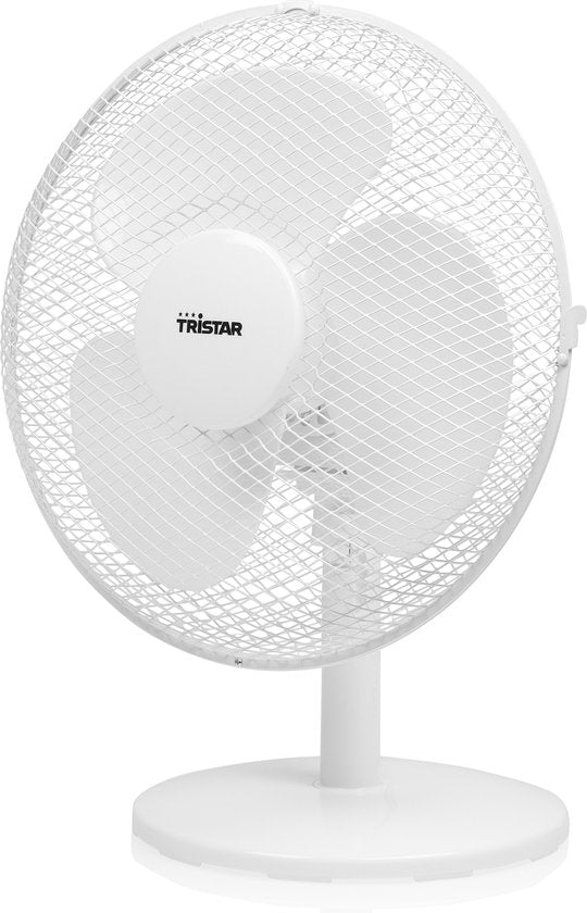 Tristar Tischventilator 30 cm – 3 Geschwindigkeitsstufen – 85° Schwenkbereich – Einstellbarer Luftstrom – VE-5724 – Weiß
