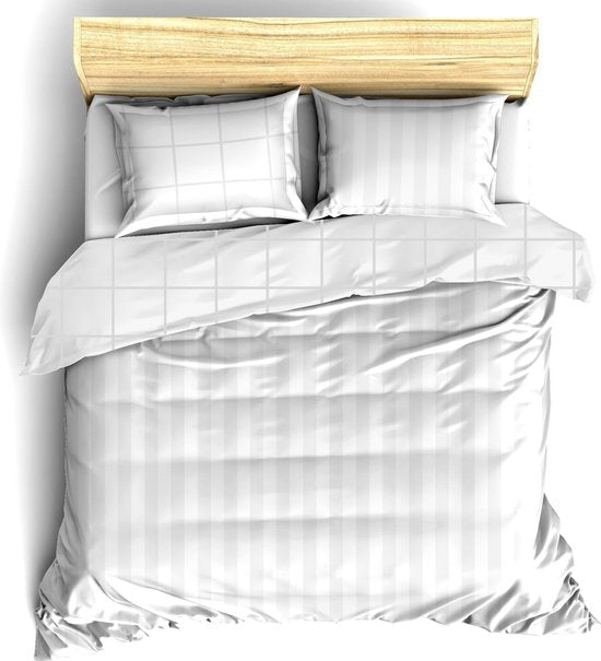 De Witte Lietaer Bettbezug aus Baumwollsatin Zygo – Einzelbett – 240 x 220 cm – Weiß