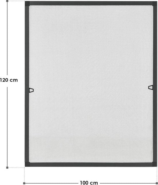 Juskys Fliegengitter / Fenstergitter / Paravent - 100 x 120 cm - Schwarz - inkl. Befestigungsmaterial