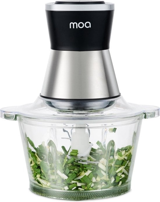 MOA Chopper XL - Lebensmittelzerkleinerer - 2 Liter Glasschüssel - 4 Klingen - FC360