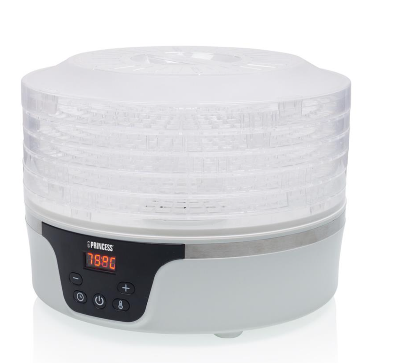 Princess Lebensmitteltrockner mit 5 Einschüben – 380 W – Ø 29 cm – Weiß
