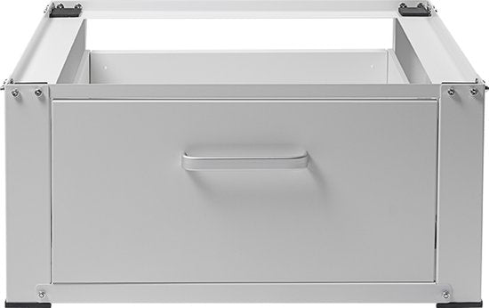 Vonia Waschmaschinenaufzug - Waschmaschinenaufzug mit Schublade - Waschmaschinensockel - Waschmaschinenschrank - Waschmaschinenschrank - 63x54x31 - Weiß
